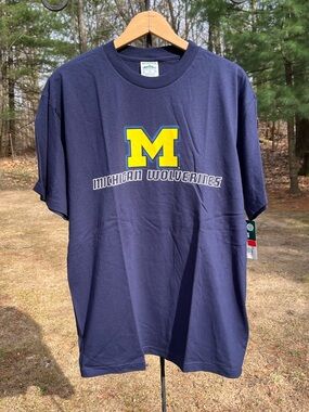 90s NWT Briar Creek Sportswear U of M Michigan Wolverines T-Shirt Size L